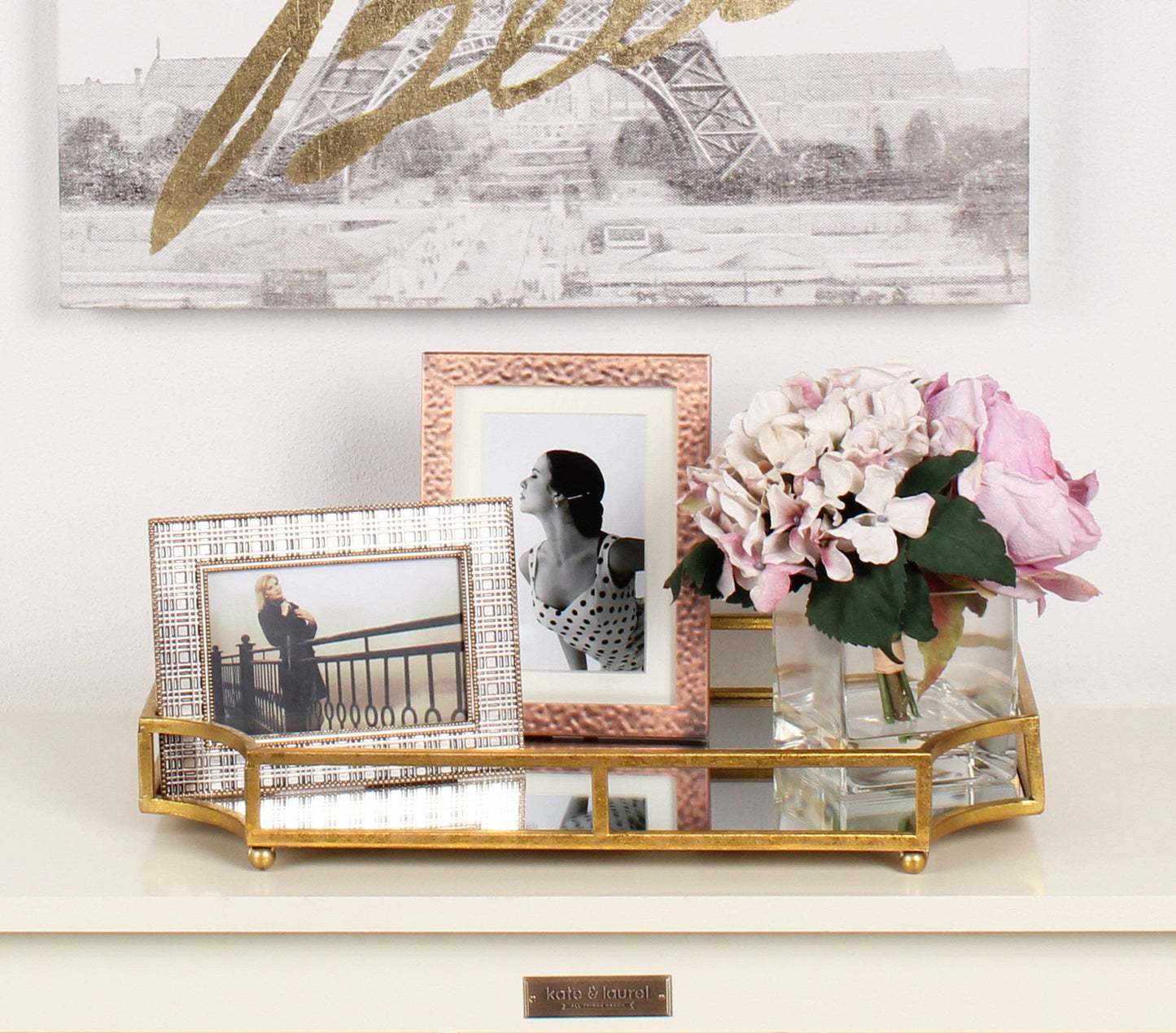 Gold Mirrored Scalloped Decorative Tray