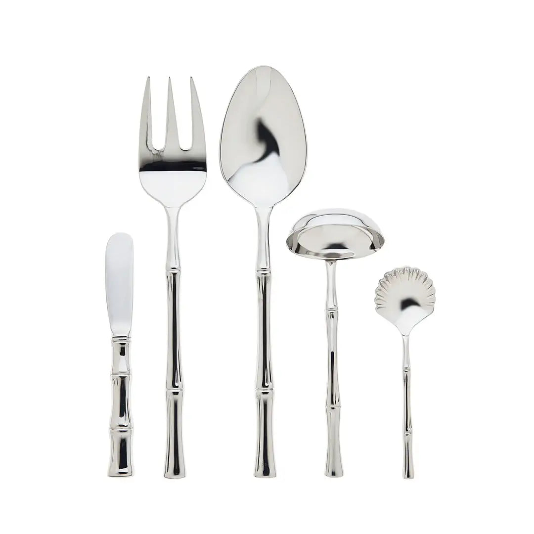 Bamboo Mirrored 18/10 Stainless Steel 5 Piece Hostess Set