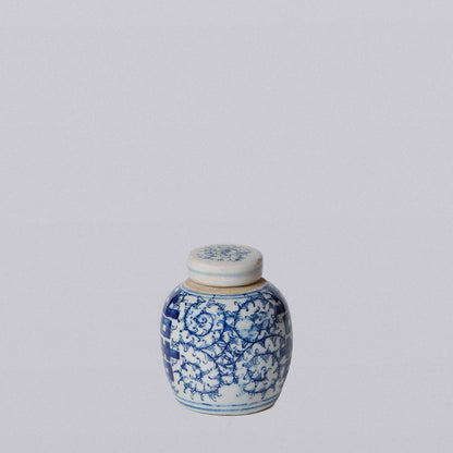 Blue and White Porcelain Mini Double Happiness Round Jar