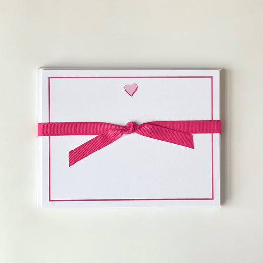 Sweet Heart, Pink - Flat Note Cards