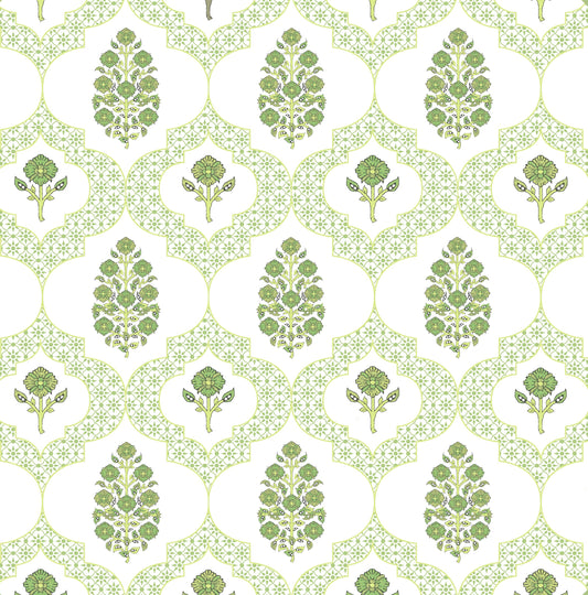 INDIENNES MAHJONG AND GAME TABLECLOTH ~ GREEN