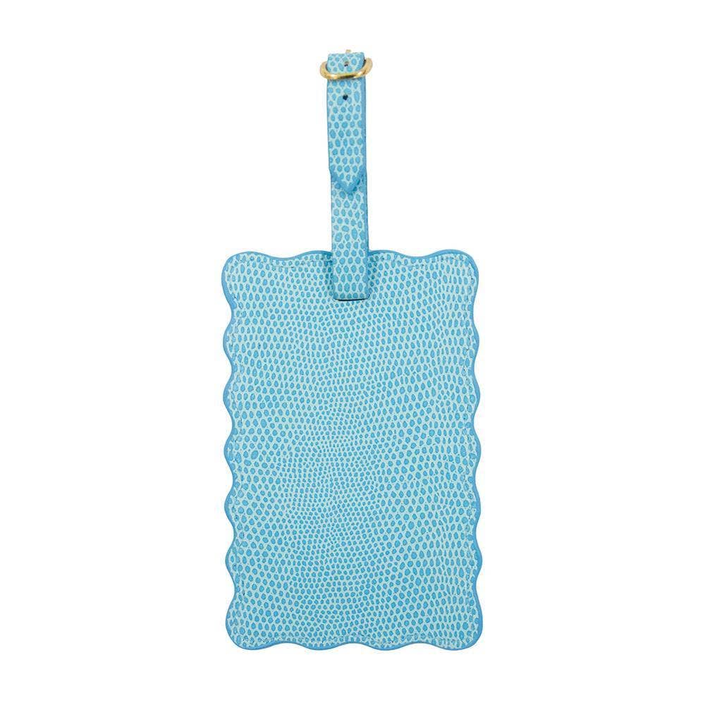 Lizard Scallop Luggage Tag: Turquoise