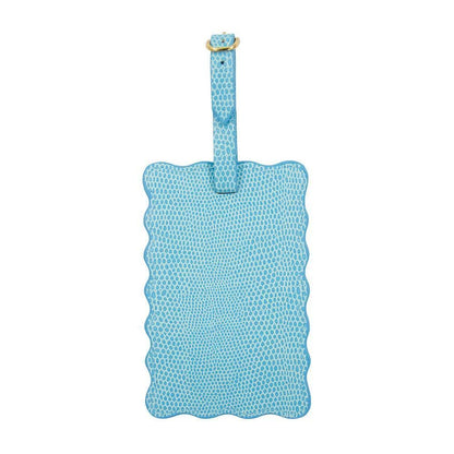 Lizard Scallop Luggage Tag: Turquoise