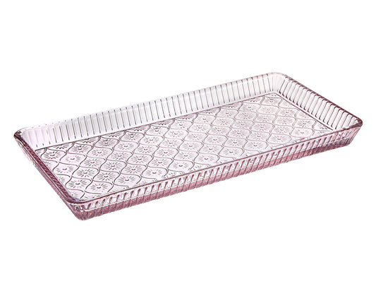 Pink Claro Tray: Pink / Non Leaded Crystal