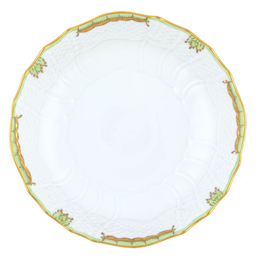 Herend Princess Victoria Green Scalloped Dinner Bowl