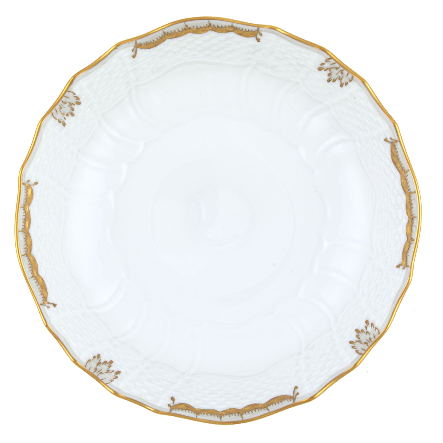 Herend Princess Victoria Gray Scalloped Dinner Bowl