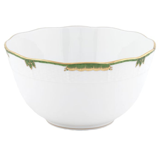Herend Princess Victoria Dark Green Round Bowl