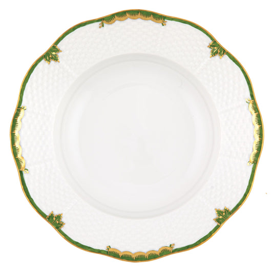 Herend Princess Victoria Dark Green Rim Soup Plate