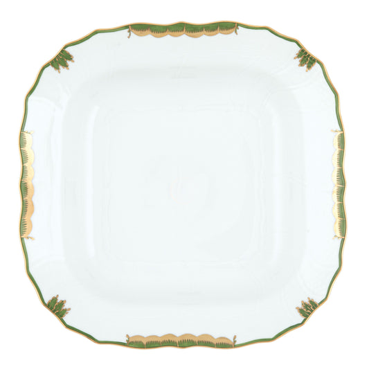 Herend Princess Victoria Dark Green Square Fruit Dish