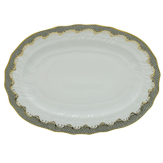Herend Fish Scale Gray Platter