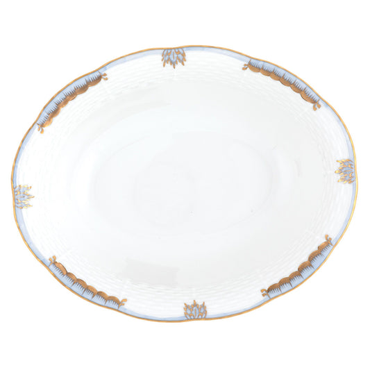 Herend Princess Victoria Light Blue Oval Vegetable Dish