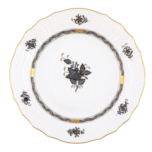 Herend Chinese Bouquet Black Service Plate