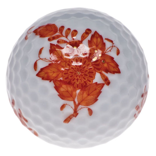 Herend Golf Ball Paperweight Rust