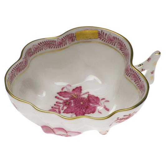 Herend Chinese Bouquet Raspberry Deep Leaf Dish