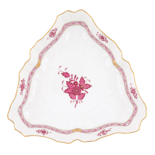 Herend Chinese Bouquet Raspberry Triangle Dish