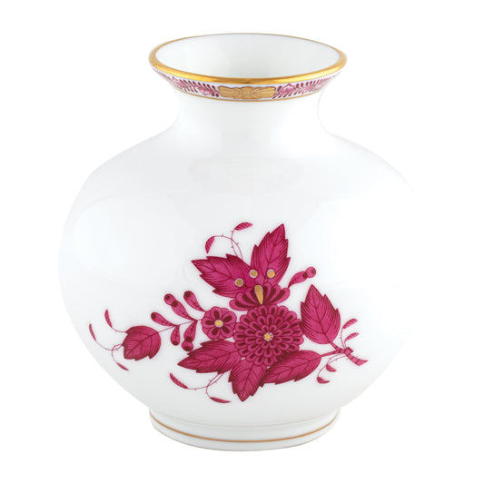Herend Chinese Bouquet Raspberry Round Vase
