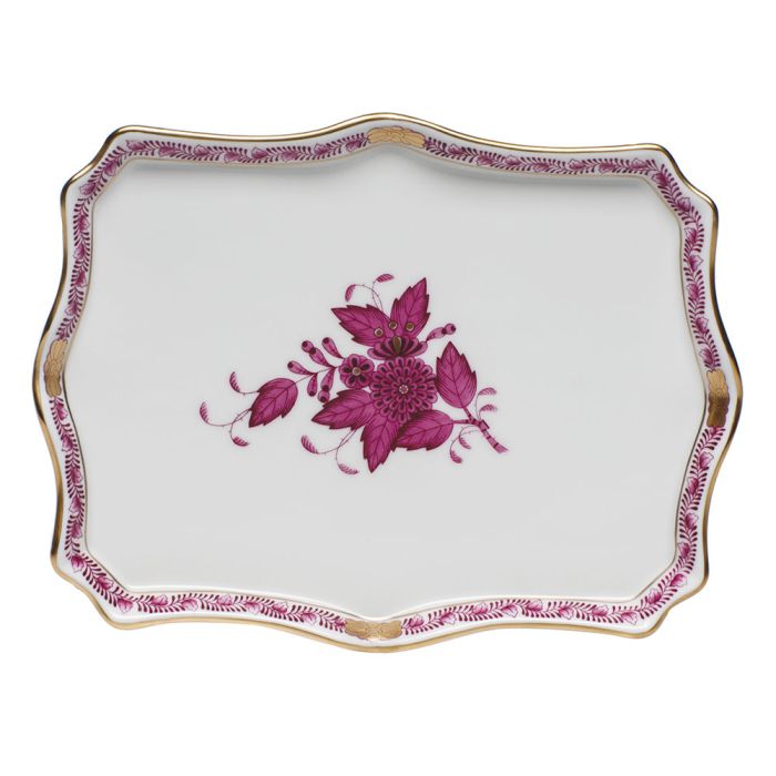 Herend Chinese Bouquet Raspberry Small Tray