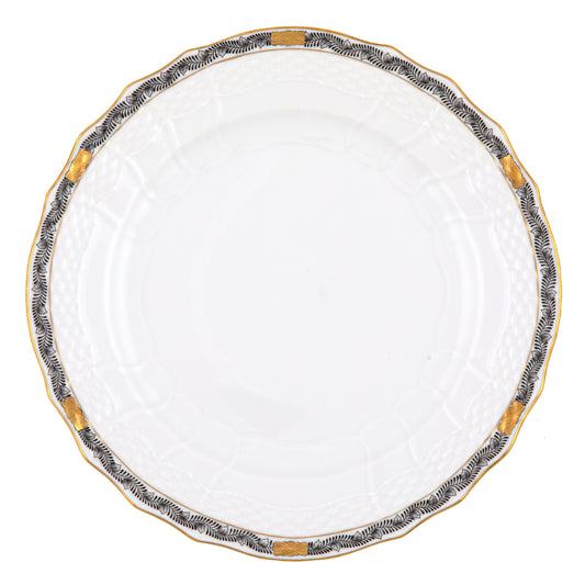 Herend Chinese Bouquet Garland Black Dinner Plate
