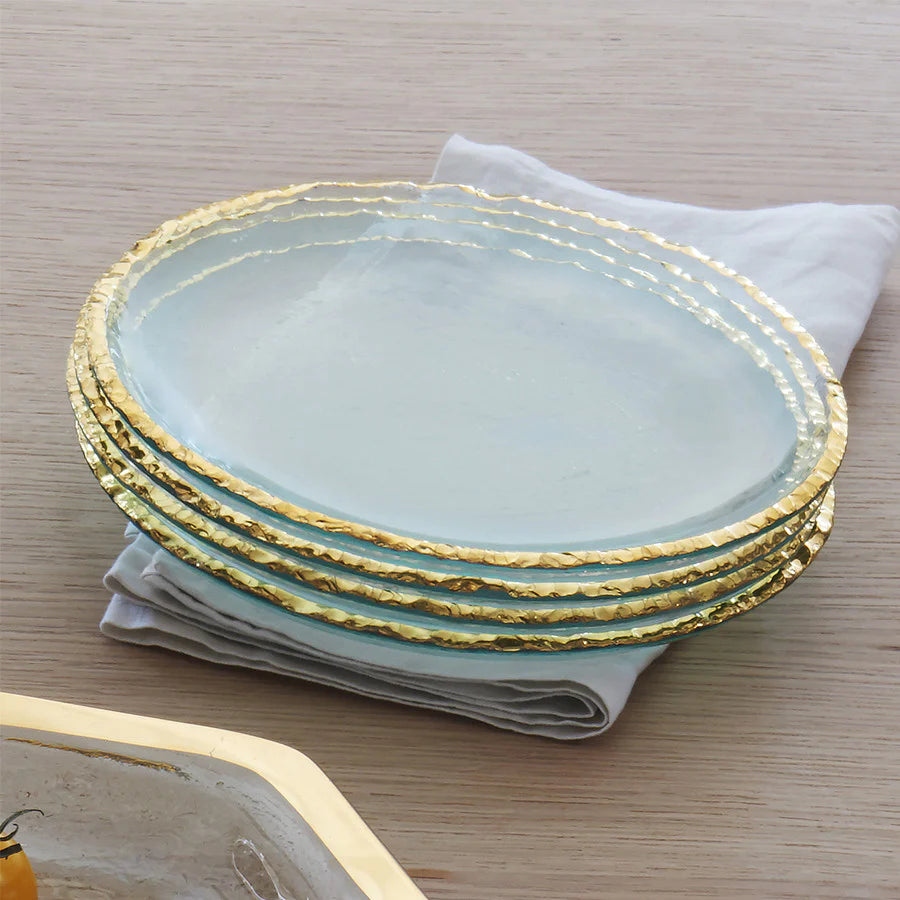 Annieglass Edgey Glass Salad Plate