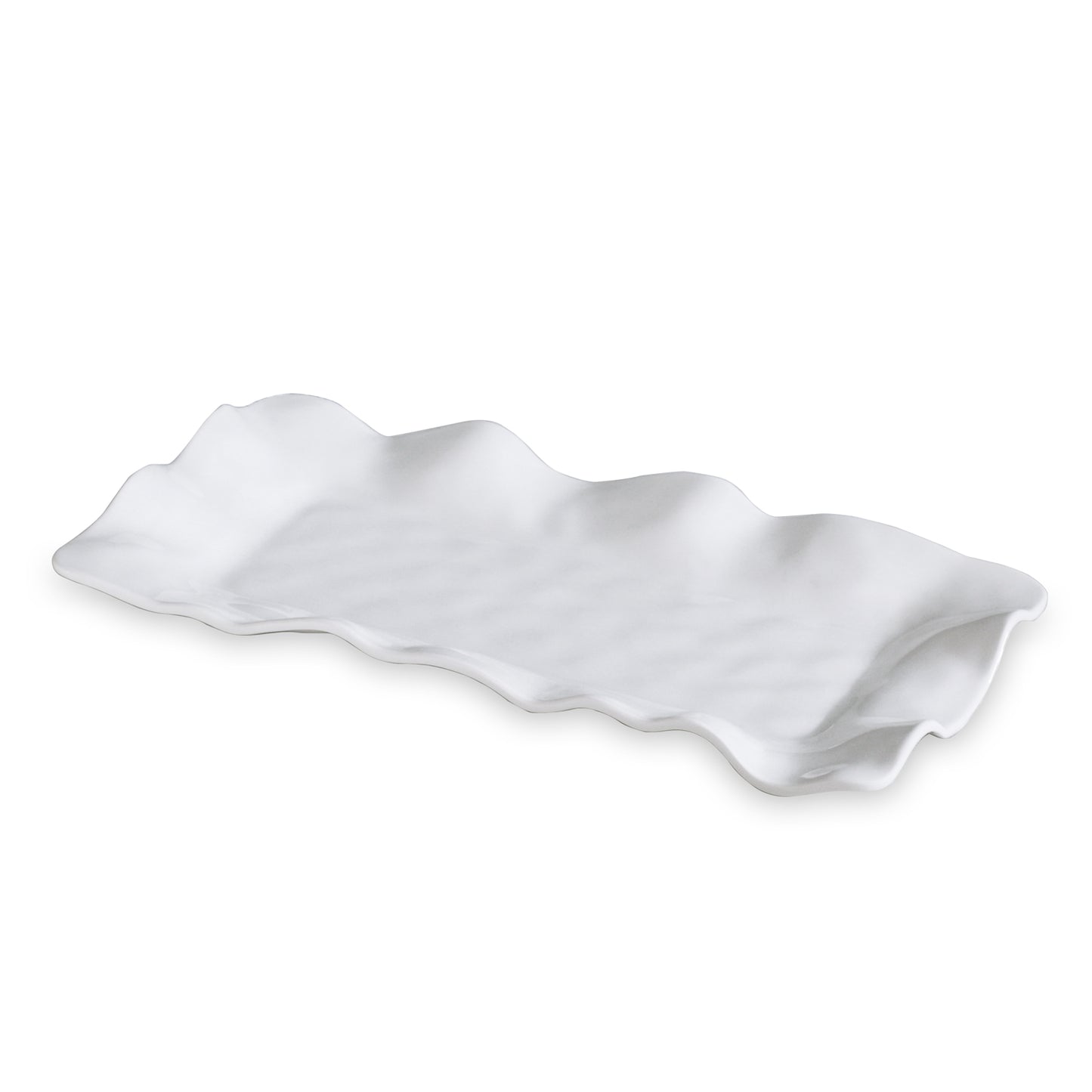 White Long Rectangle Melamine Tray