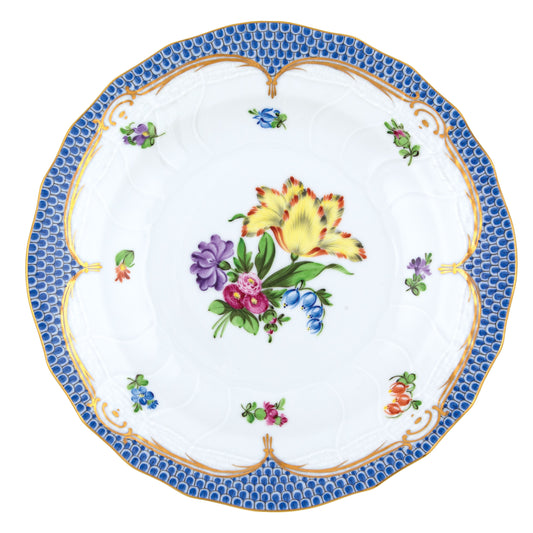 Herend Dessert Plate Printemps Blue Motif 06