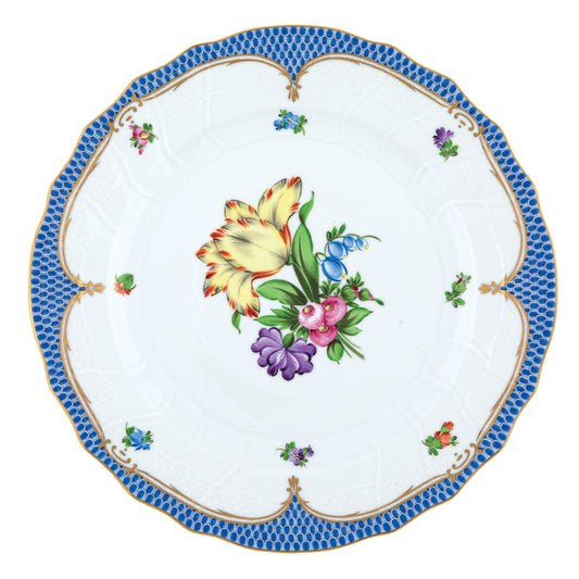 Herend Dinner Plate Printemps Blue Motif 06