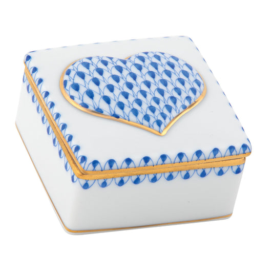 Herend Embossed Heart Box