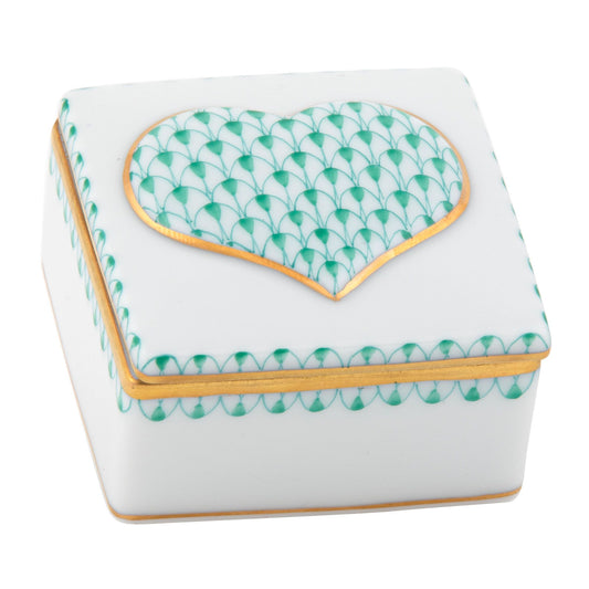 Herend Embossed Heart Box