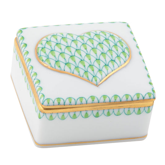 Herend Embossed Heart Box