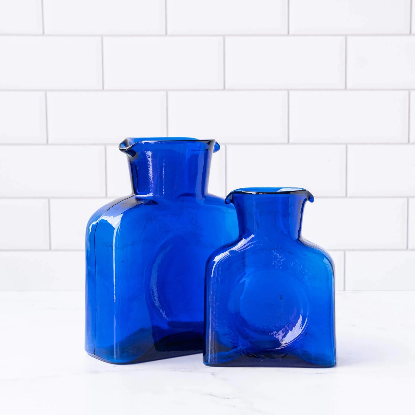Blenko 384 Water Bottle Glass Cobalt Vase | Mini