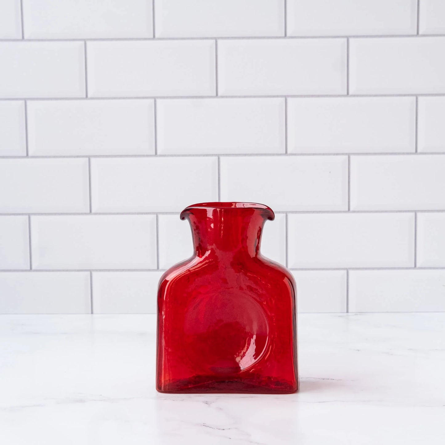 Blenko 384 Water Bottle Glass Ruby Vase | Mini