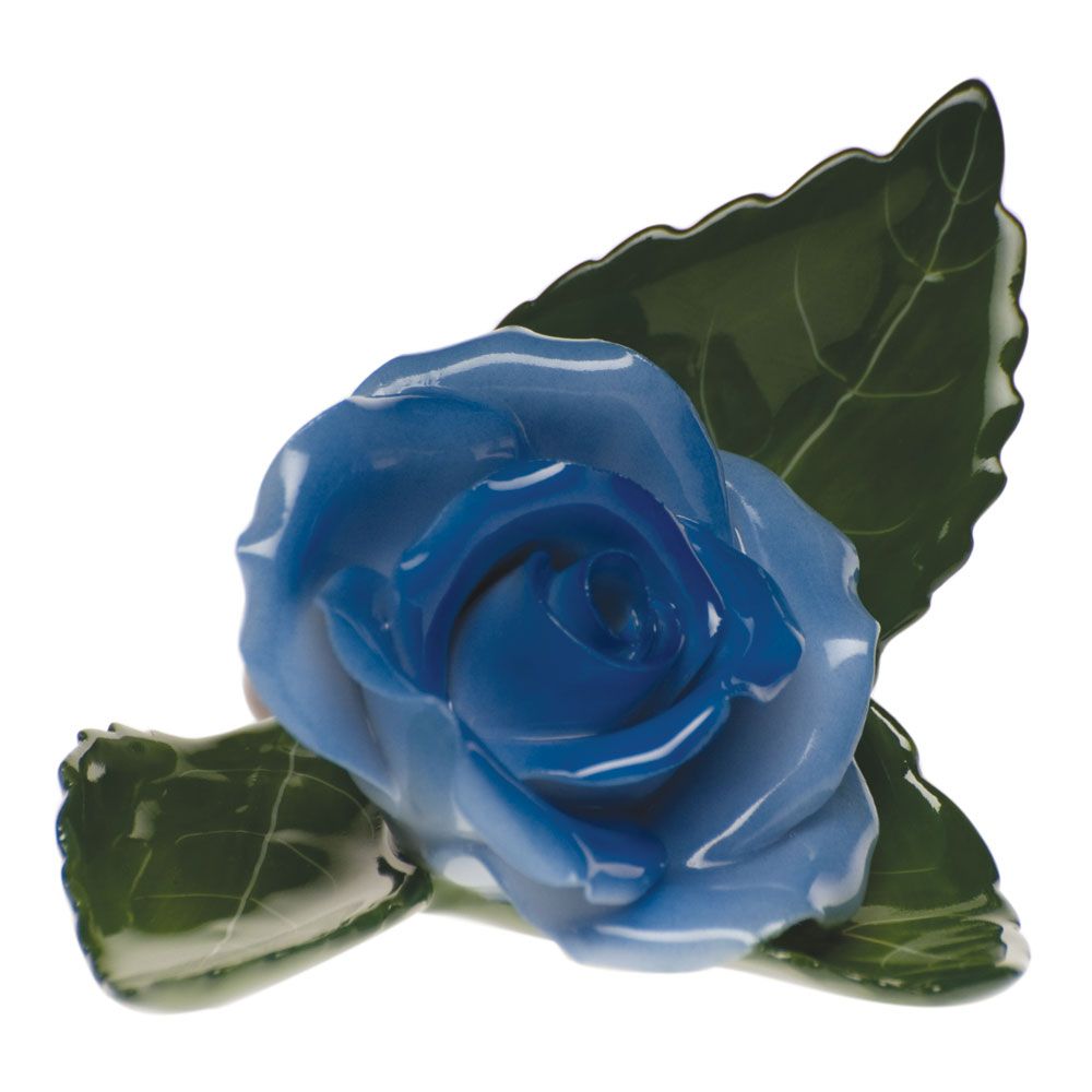 Herend Rose on Leaf
