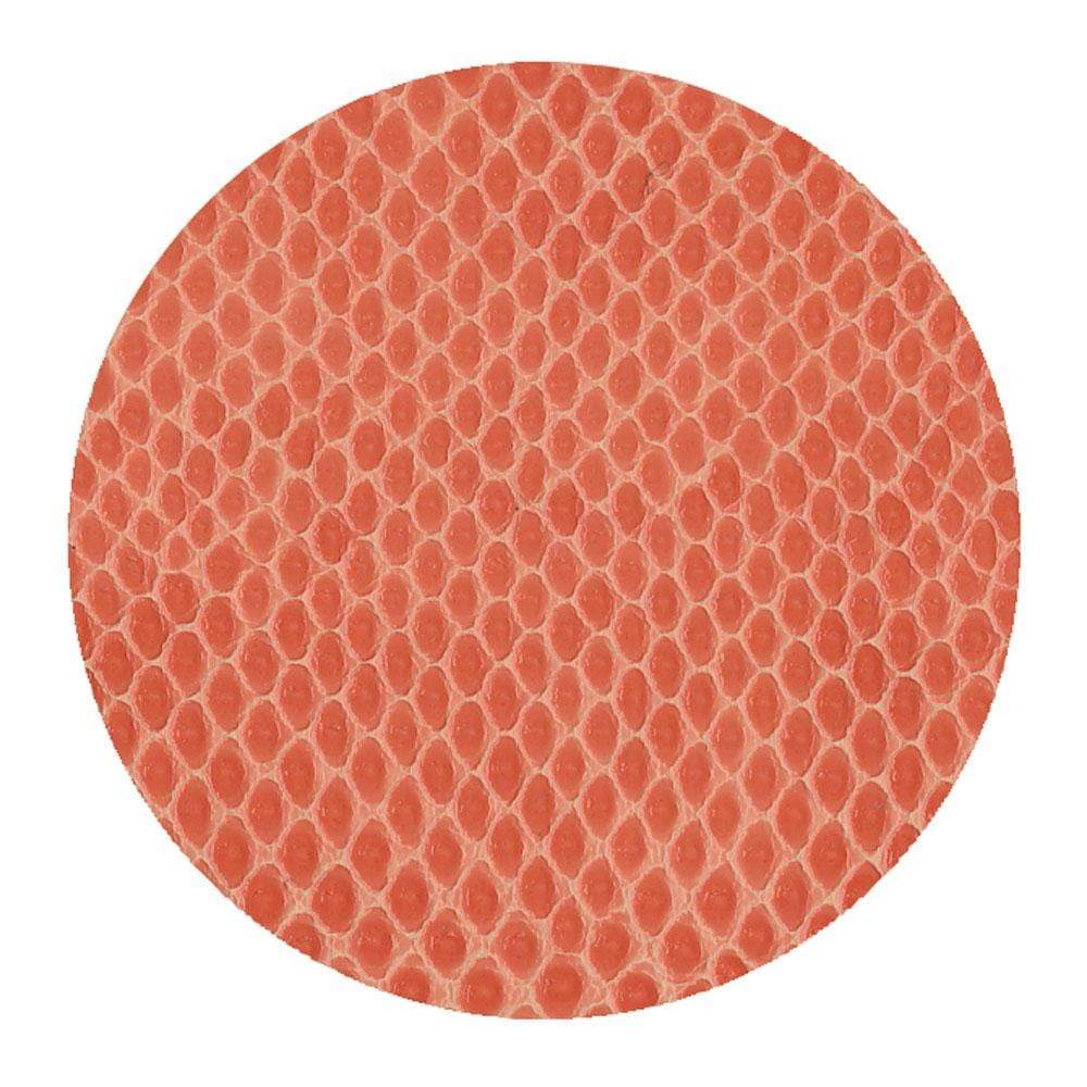 Caspari Faux Leather Snakeskin Coaster Set | Coral