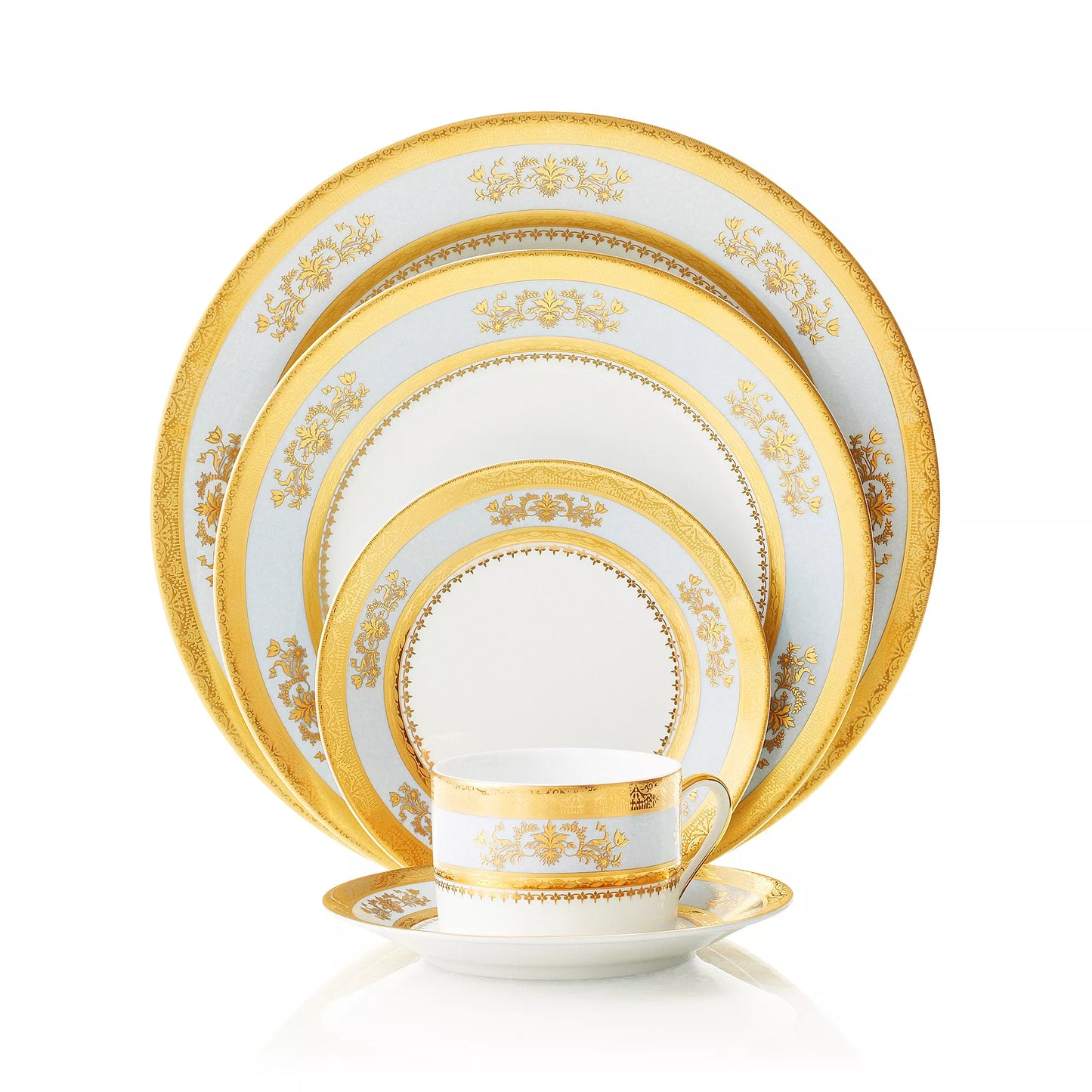 Deshoulieres Orsay Porcelain 5 pc. Place Setting | Powder Blue