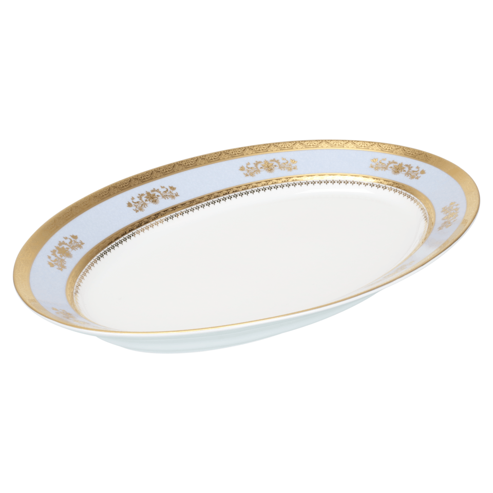 Deshoulieres Orsay Porcelain Oval Platter | Powder Blue