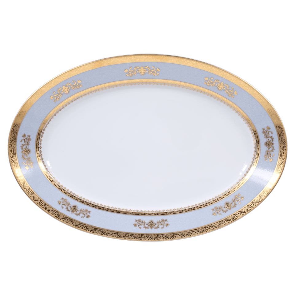 Deshoulieres Orsay Porcelain Oval Platter | Powder Blue