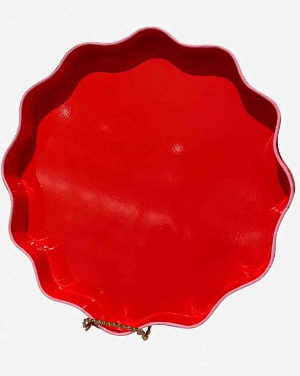 Red Scallop Tray