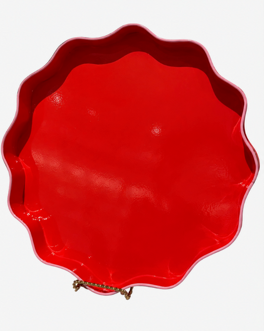 Red Scallop Tray