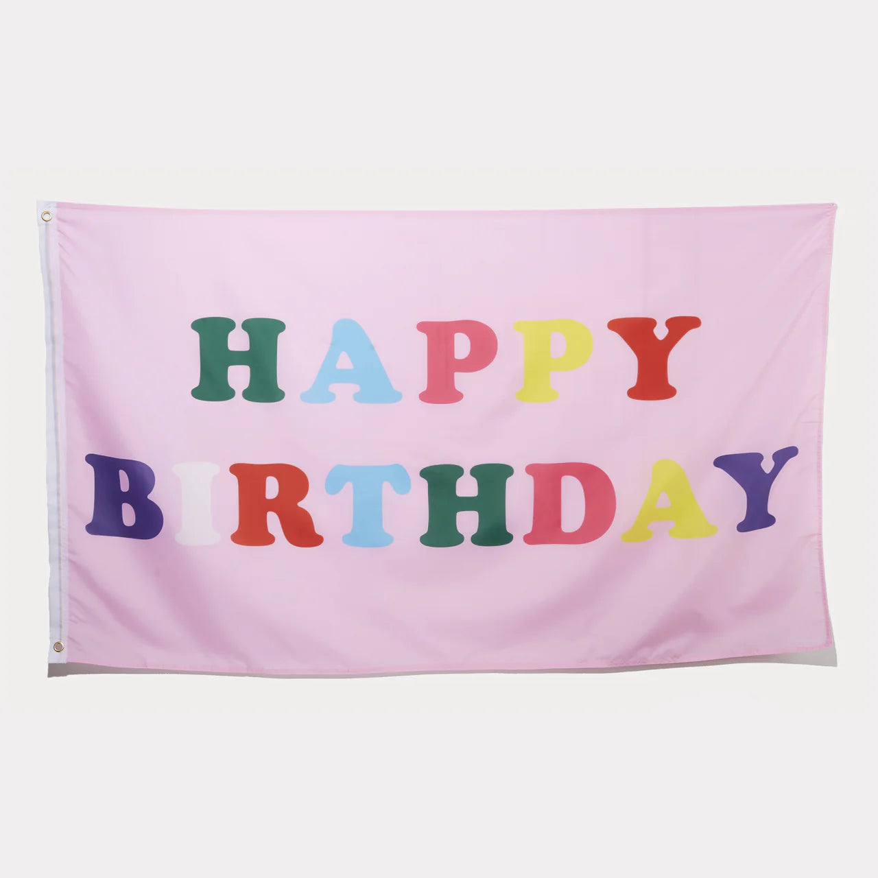 Happy Birthday Flag Pink