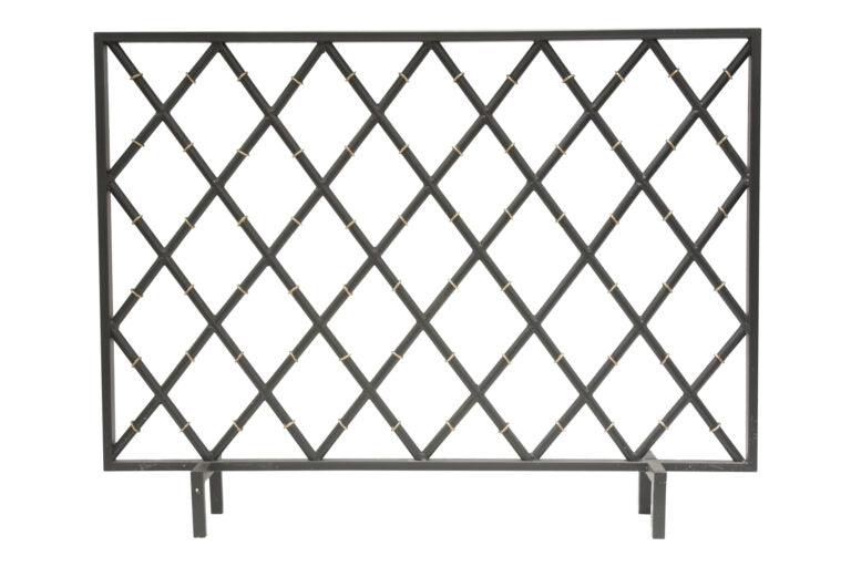 Black Bamboo Fireplace Screen
