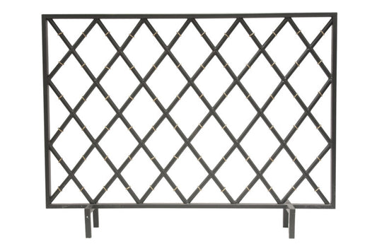 Black Bamboo Fireplace Screen