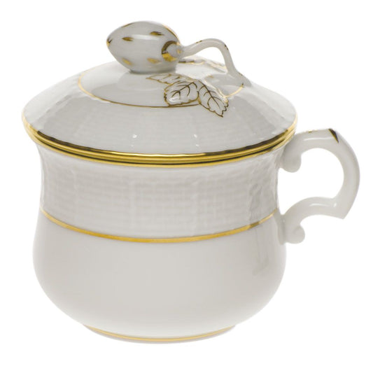 Herend Golden Edge Pot De Creme with Berry