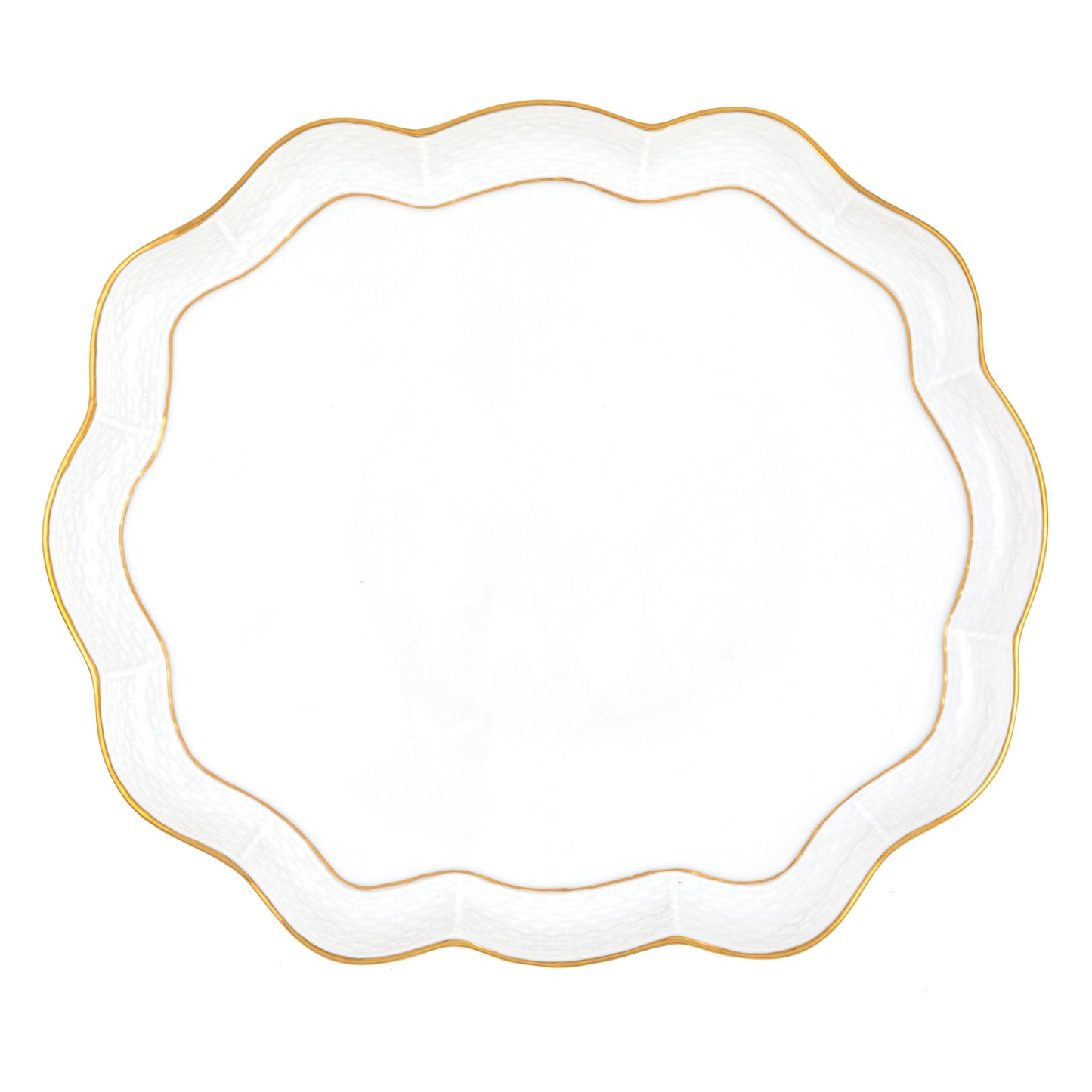 Herend Golden Edge Scallop Tray