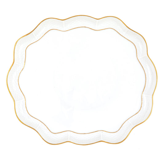 Herend Golden Edge Scallop Tray