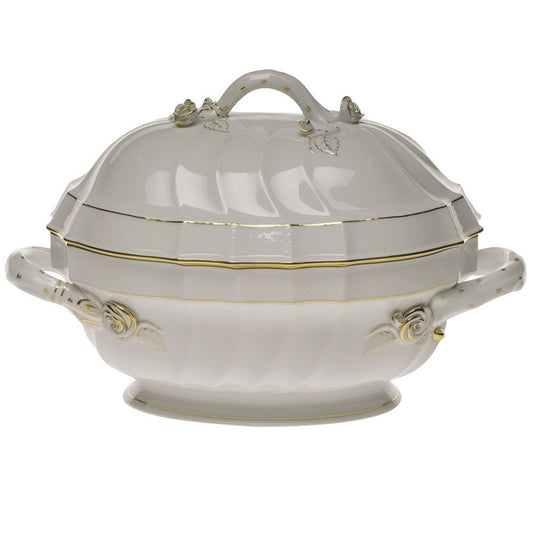 Herend Golden Edge Tureen with Branch