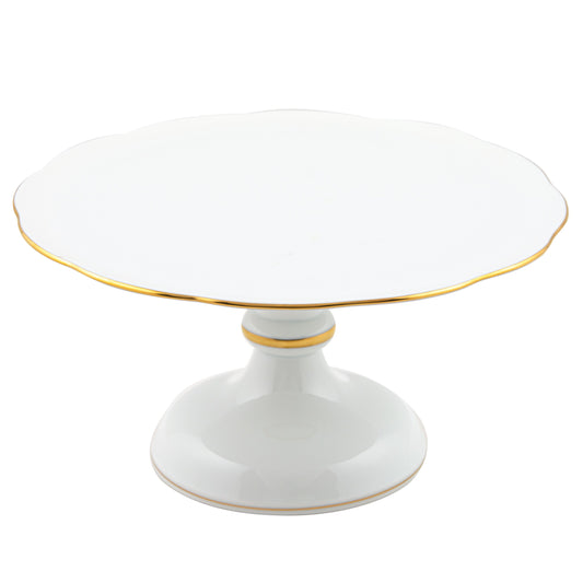 Herend Golden Edge Footed Cake Plate