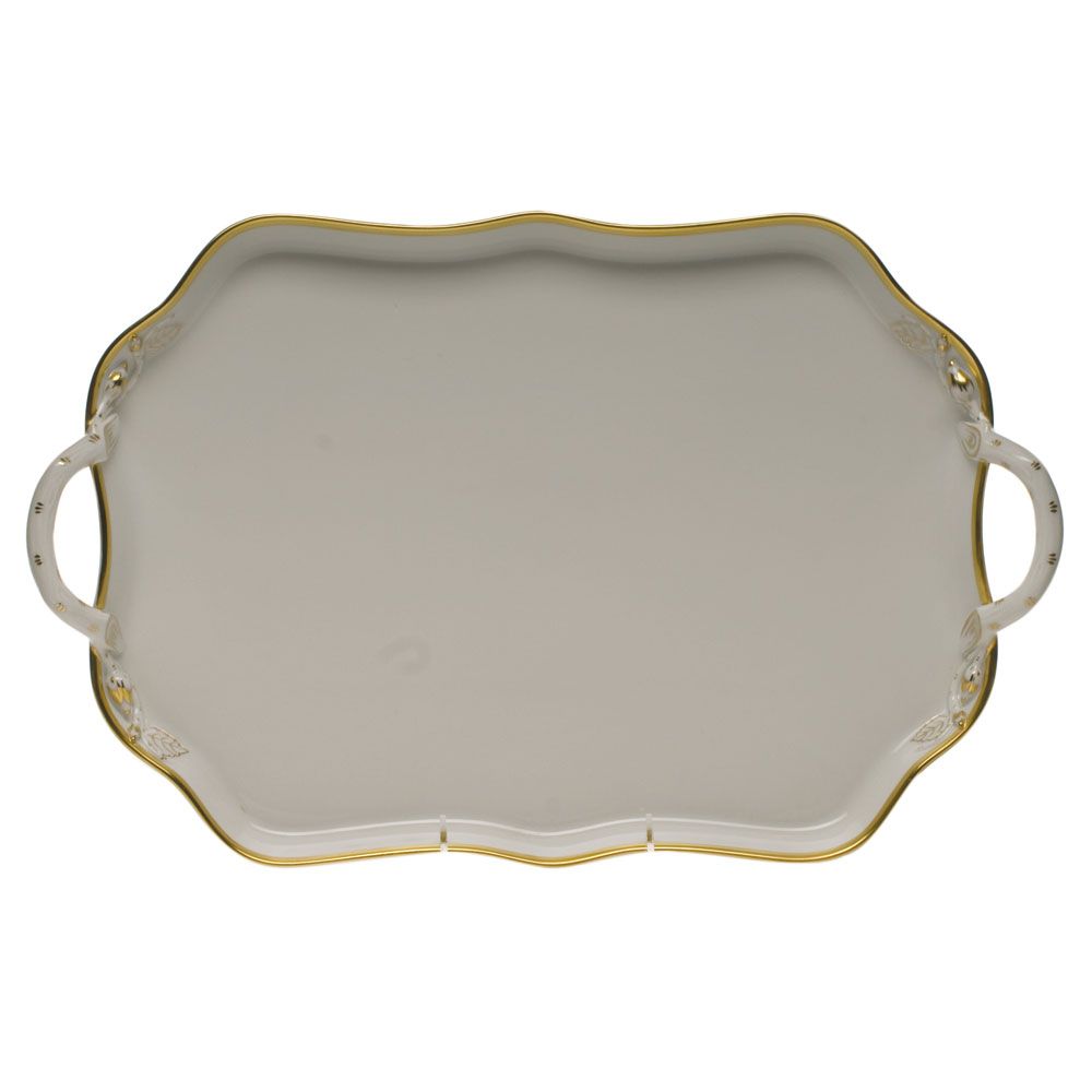 Herend Gwendolyn Rectangular Tray with Handles