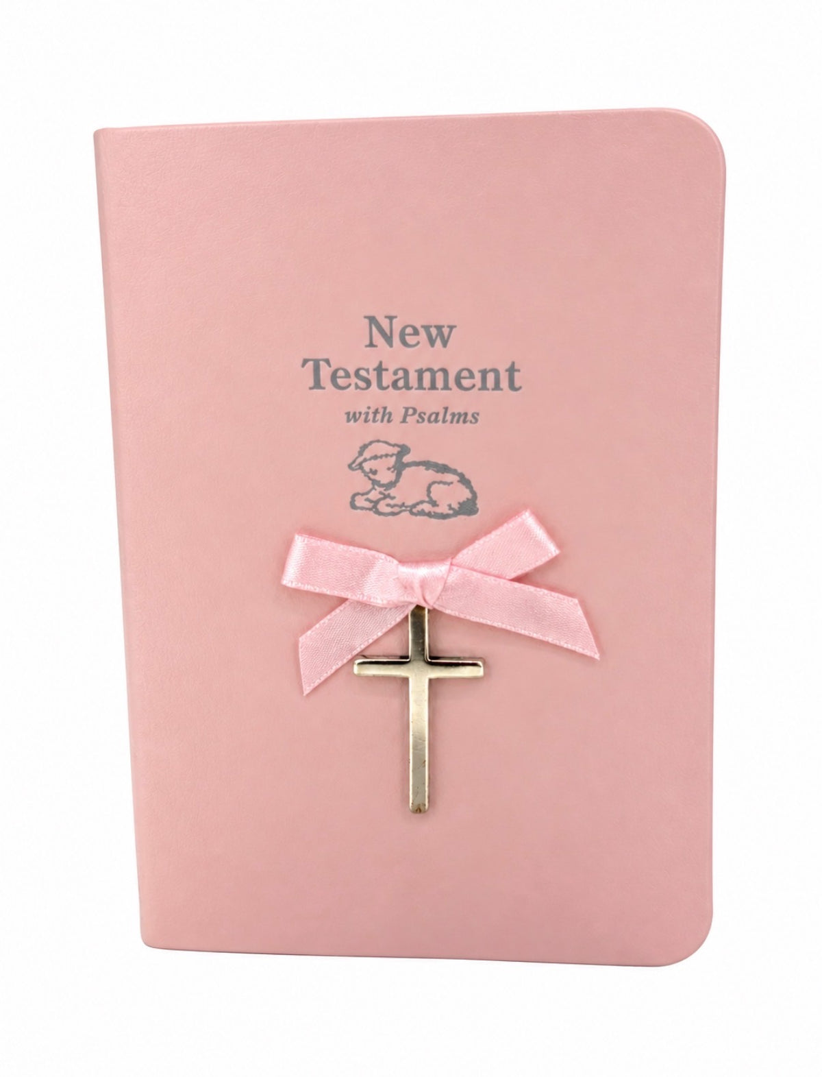 Pink Bible Sterling Silver Cross