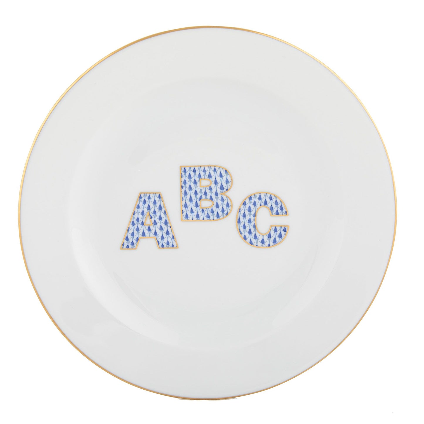 Herend ABC Plate Blue