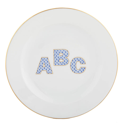 Herend ABC Plate Blue